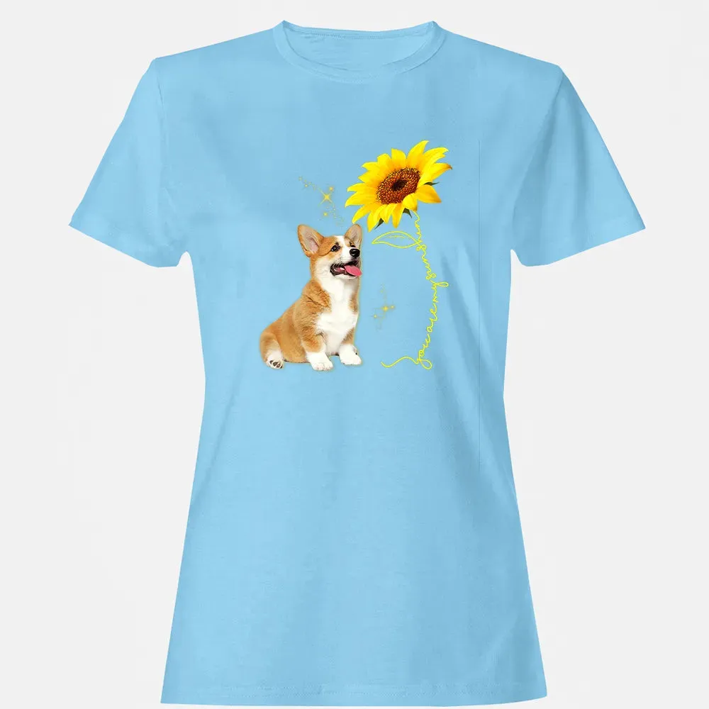 You Are My Sunshine Sunflower Corgi Lover Women's T-shirt - 8