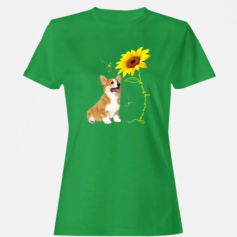 You Are My Sunshine Sunflower Corgi Lover Women's T-shirt - 7