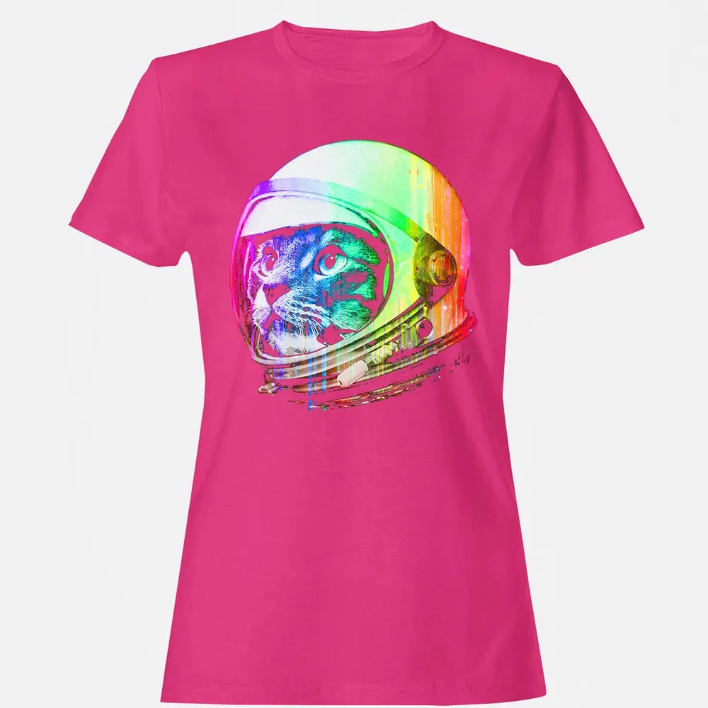 Astronaut Space Cat (digital rainbow version) Women's T-shirt - 6
