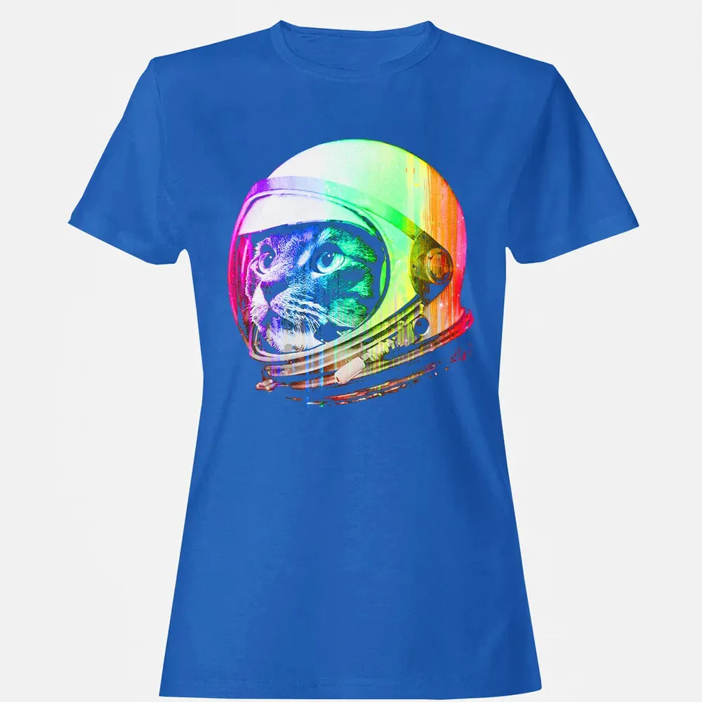 Astronaut Space Cat (digital rainbow version) Women's T-shirt - 14