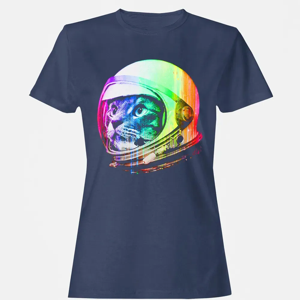 Astronaut Space Cat (digital rainbow version) Women's T-shirt - 10