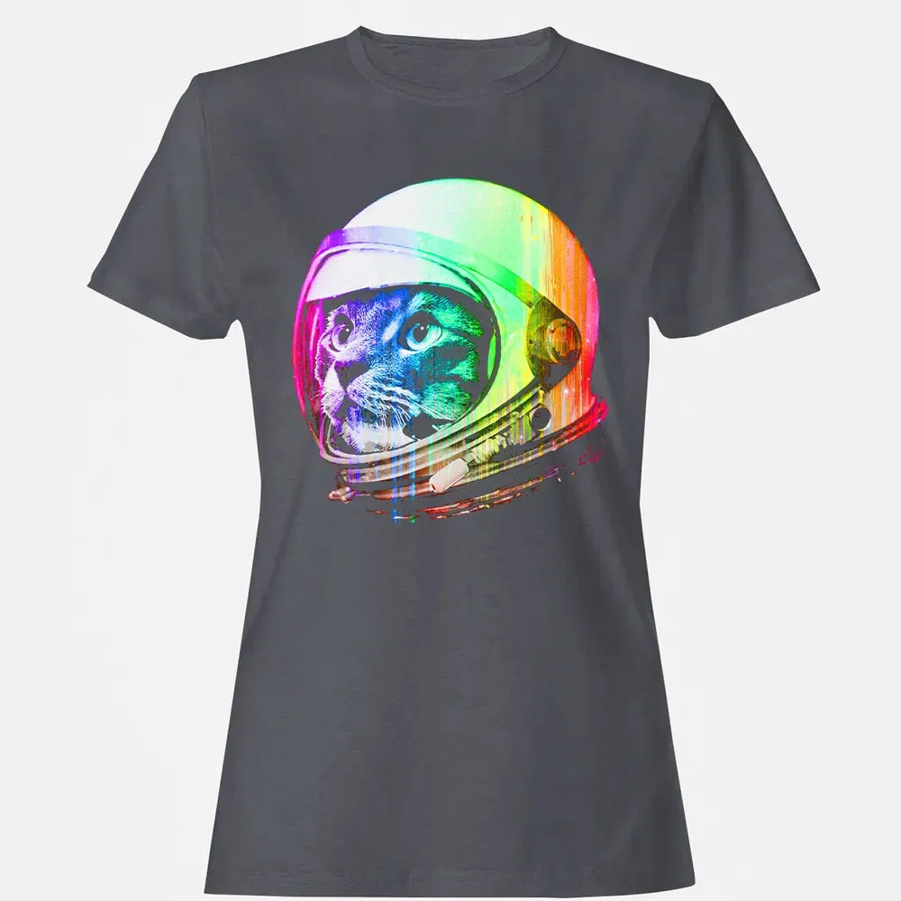 Astronaut Space Cat (digital rainbow version) Women's T-shirt - 5