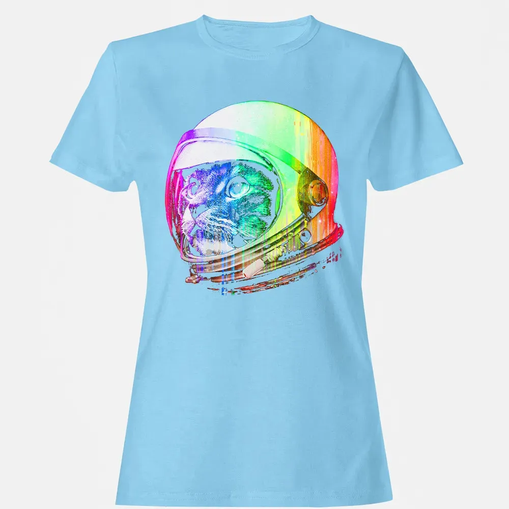 Astronaut Space Cat (digital rainbow version) Women's T-shirt - 8