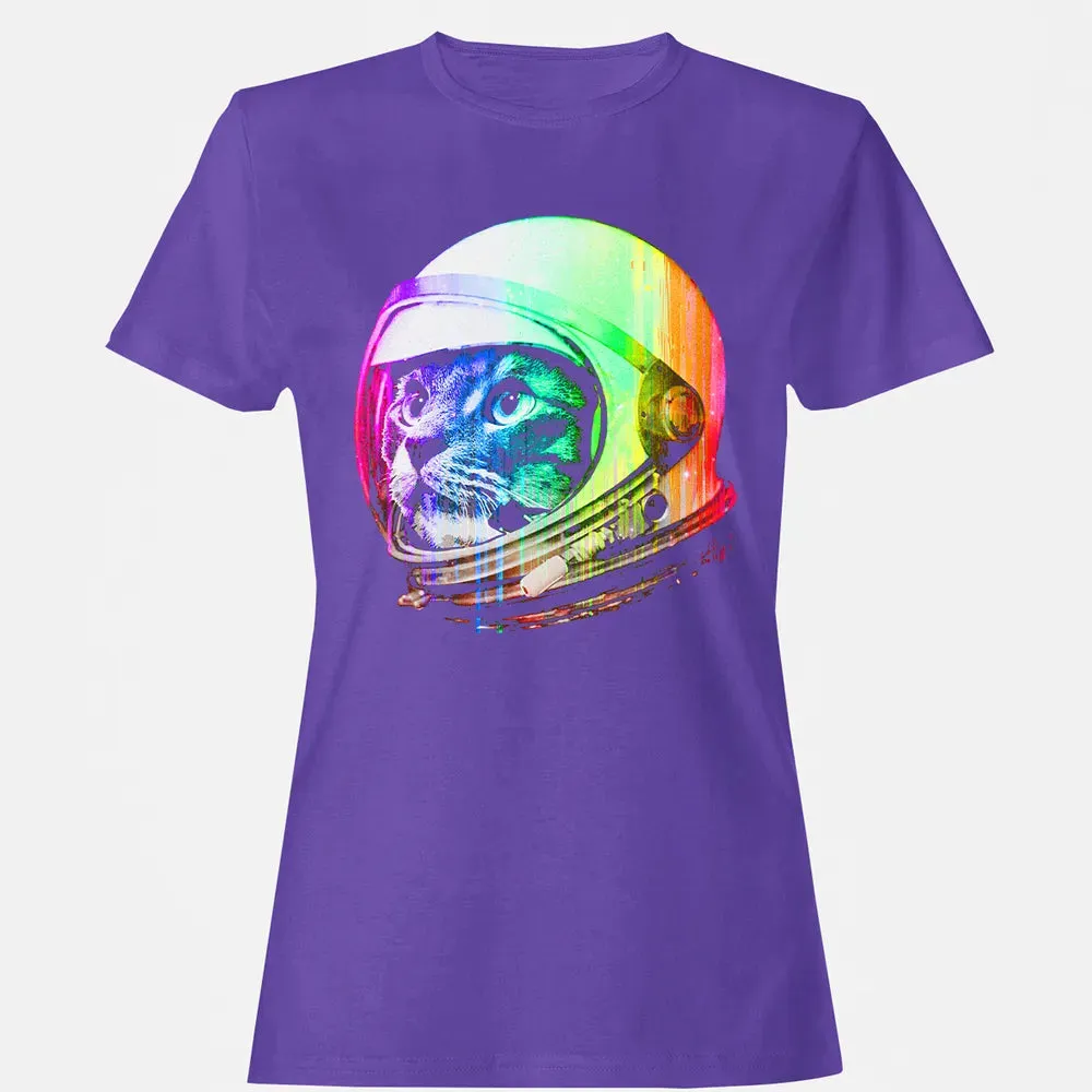 Astronaut Space Cat (digital rainbow version) Women's T-shirt - 12