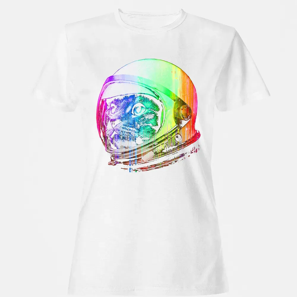 Astronaut Space Cat (digital rainbow version) Women's T-shirt - 16