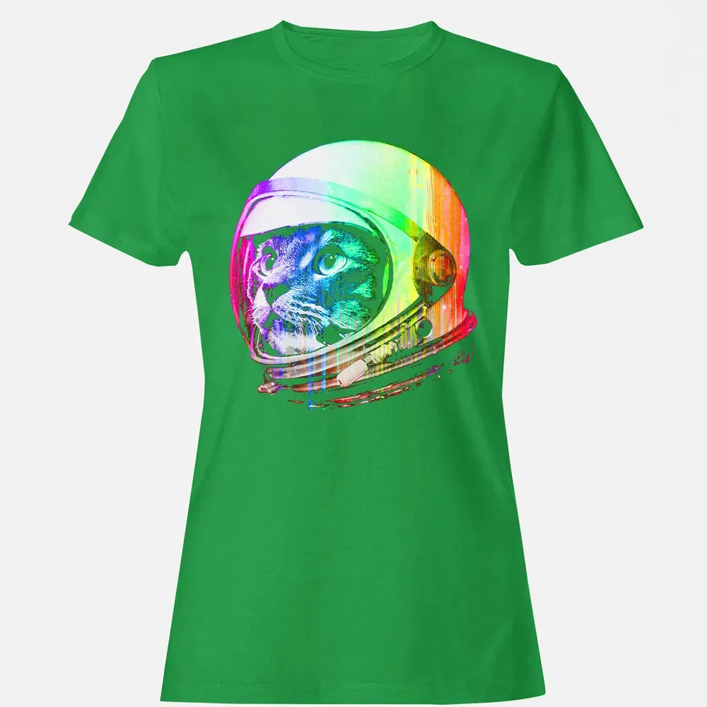 Astronaut Space Cat (digital rainbow version) Women's T-shirt - 7