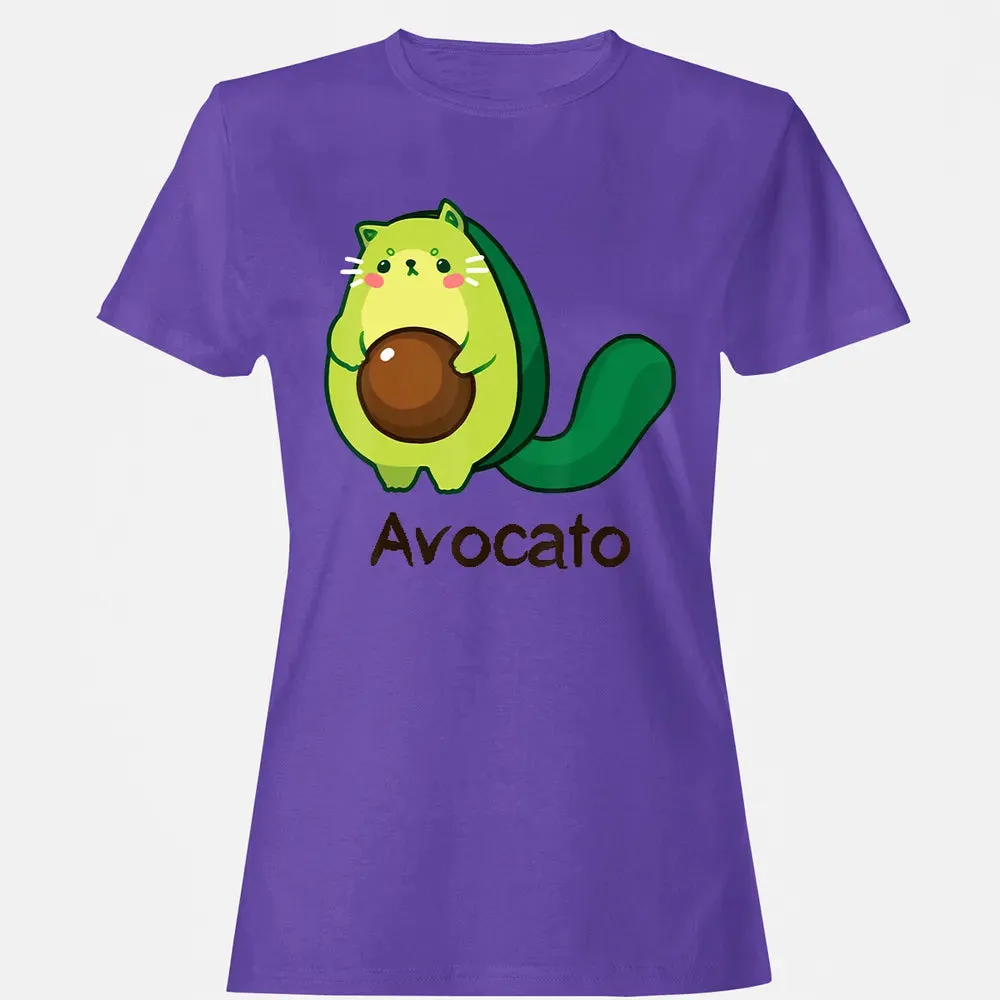 Avocato Avocado Cat Avogato Kitten Kitty Whiskers Cute Funny Women's T-shirt - 12