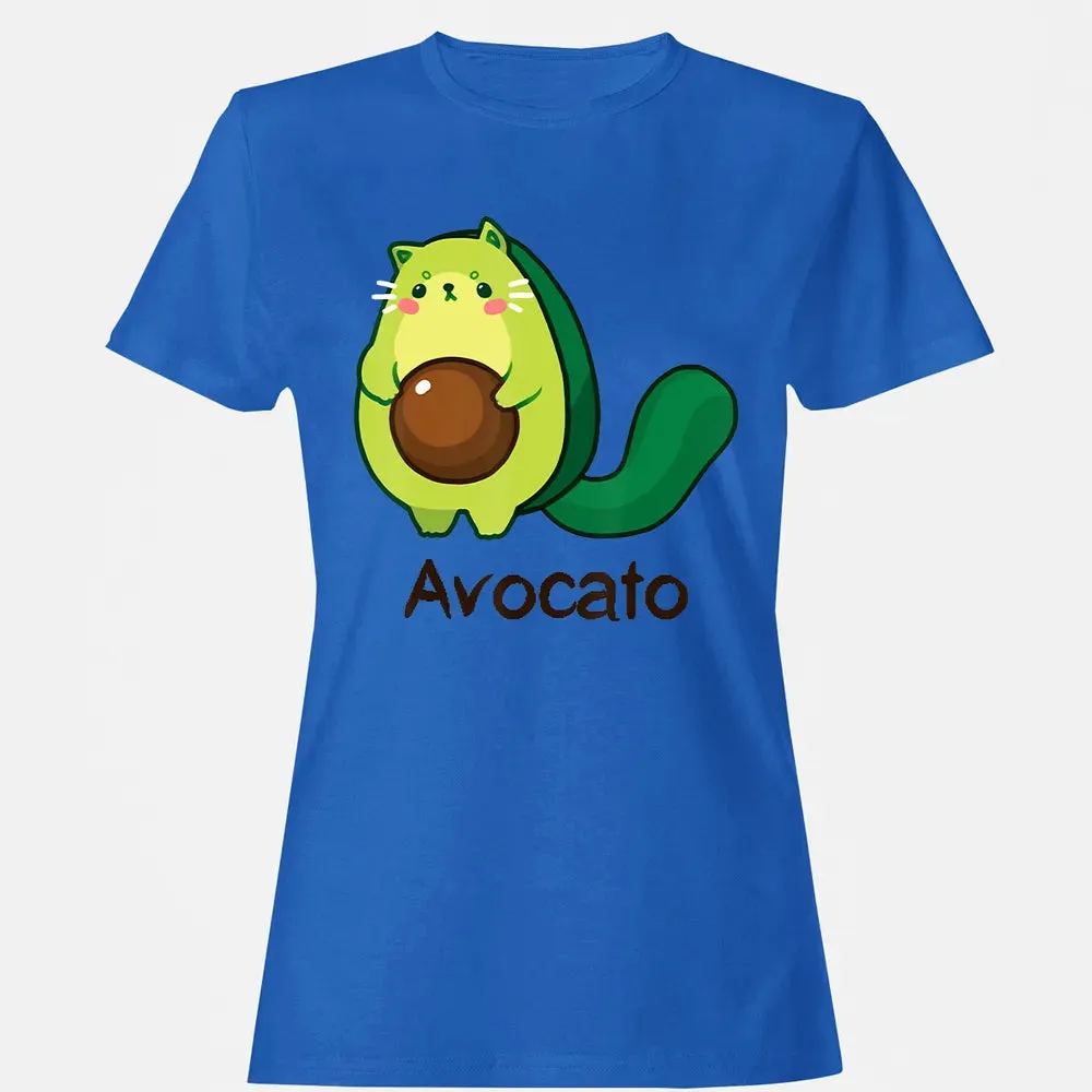 Avocato Avocado Cat Avogato Kitten Kitty Whiskers Cute Funny Women's T-shirt - 14