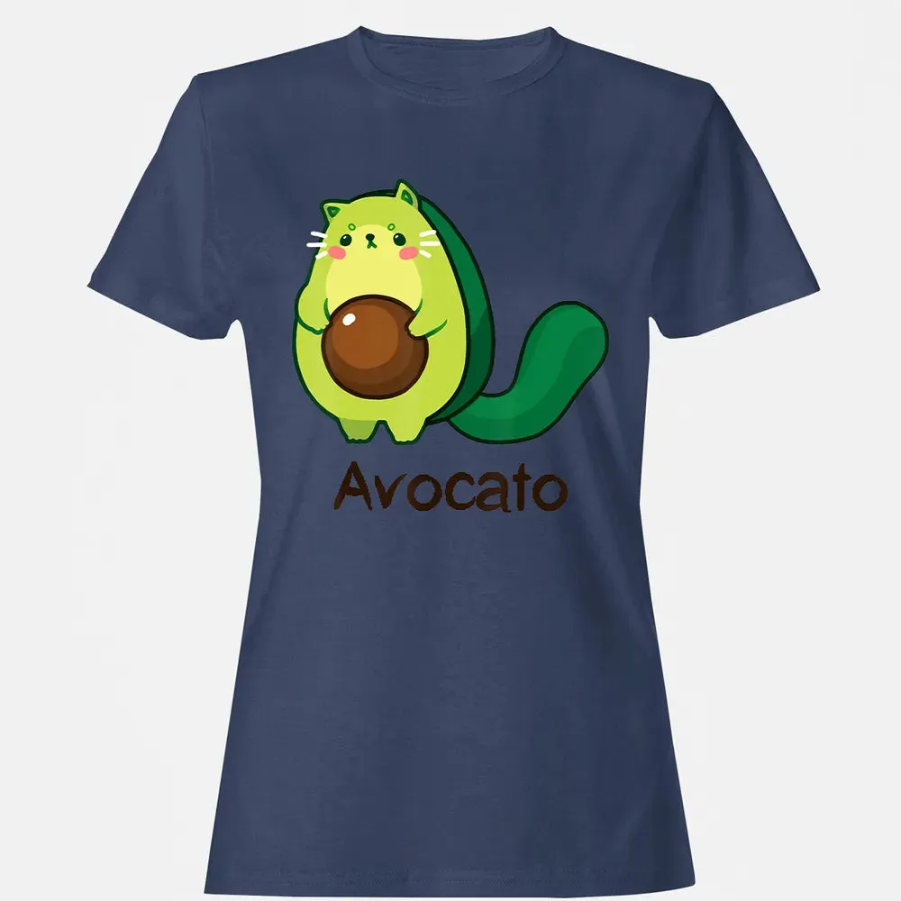 Avocato Avocado Cat Avogato Kitten Kitty Whiskers Cute Funny Women's T-shirt - 10