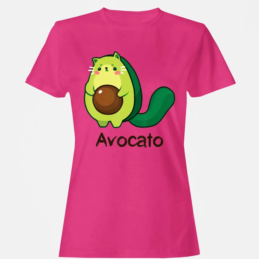 Avocato Avocado Cat Avogato Kitten Kitty Whiskers Cute Funny Women's T-shirt - 6