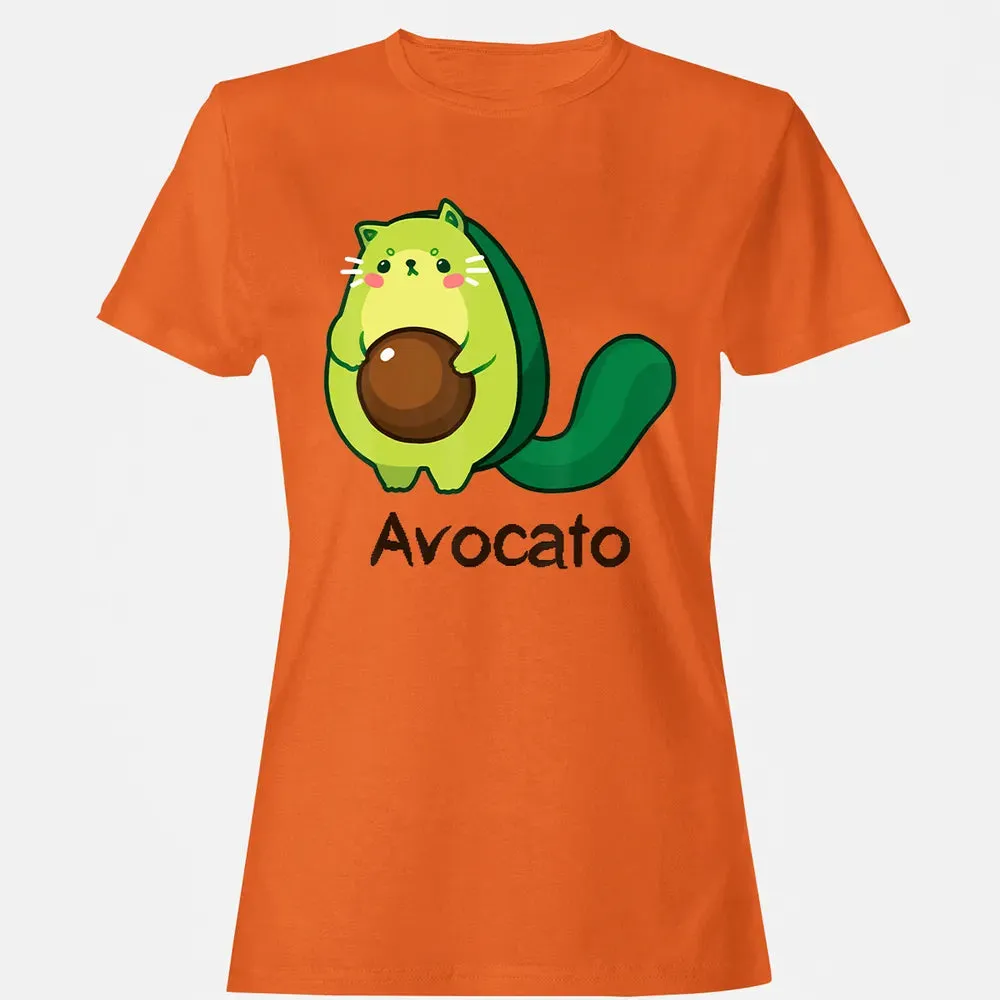 Avocato Avocado Cat Avogato Kitten Kitty Whiskers Cute Funny Women's T-shirt - 11