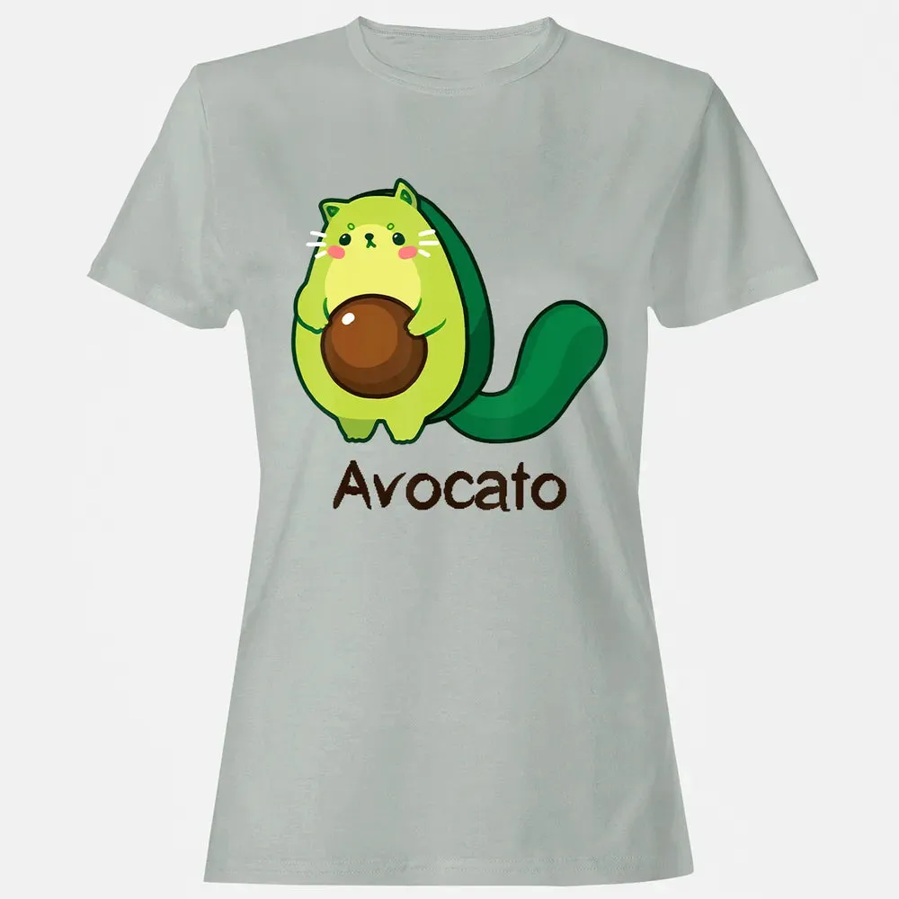 Avocato Avocado Cat Avogato Kitten Kitty Whiskers Cute Funny Women's T-shirt - 2