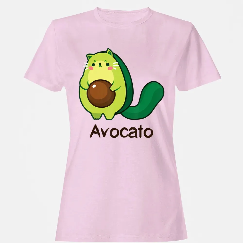 Avocato Avocado Cat Avogato Kitten Kitty Whiskers Cute Funny Women's T-shirt - 9