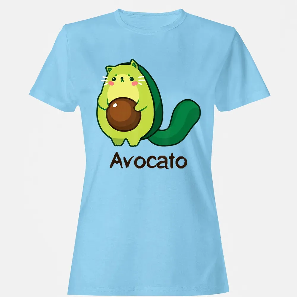 Avocato Avocado Cat Avogato Kitten Kitty Whiskers Cute Funny Women's T-shirt - 8