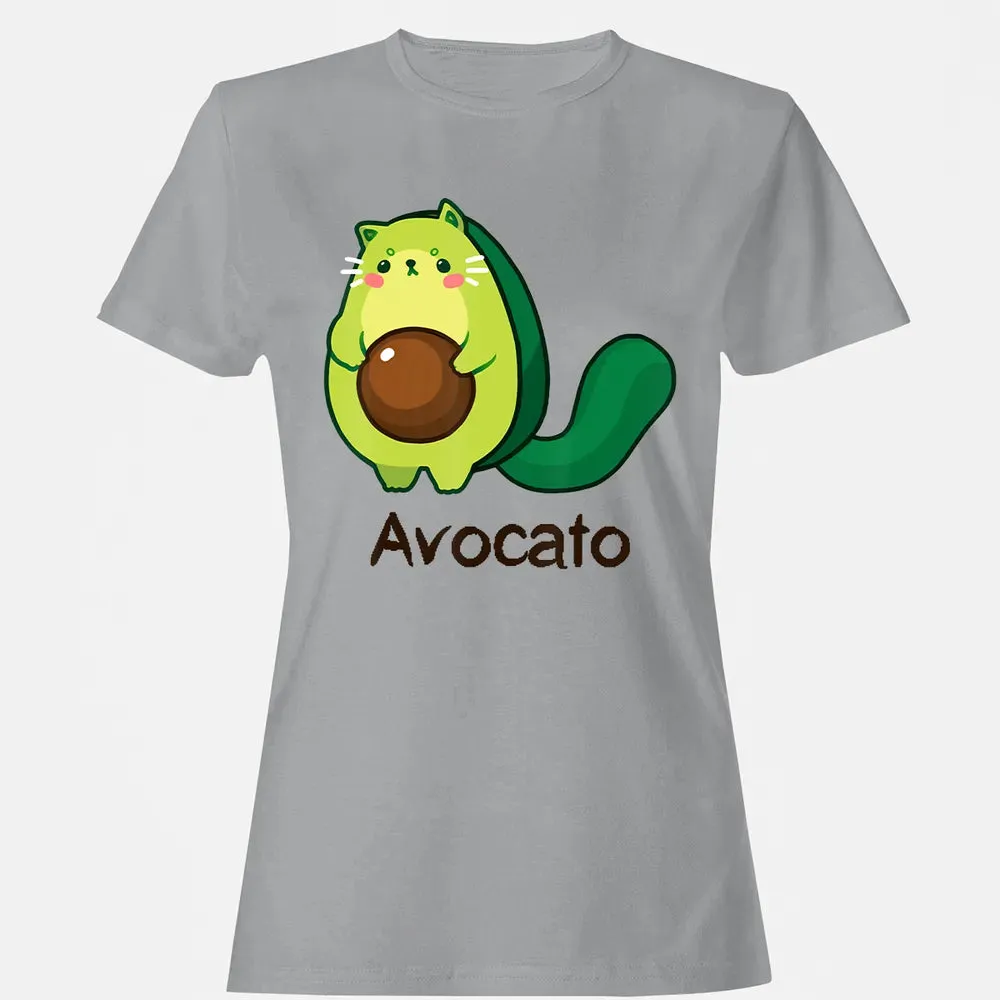 Avocato Avocado Cat Avogato Kitten Kitty Whiskers Cute Funny Women's T-shirt - 15