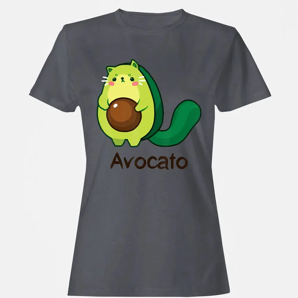Avocato Avocado Cat Avogato Kitten Kitty Whiskers Cute Funny Women's T-shirt - 5
