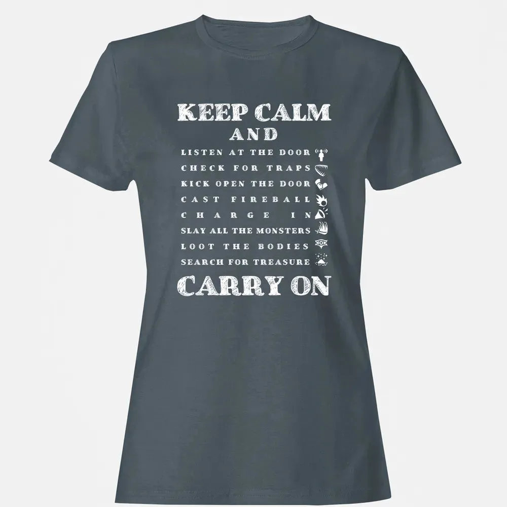 Keep Calm And Carry On Women's T-shirt - 3