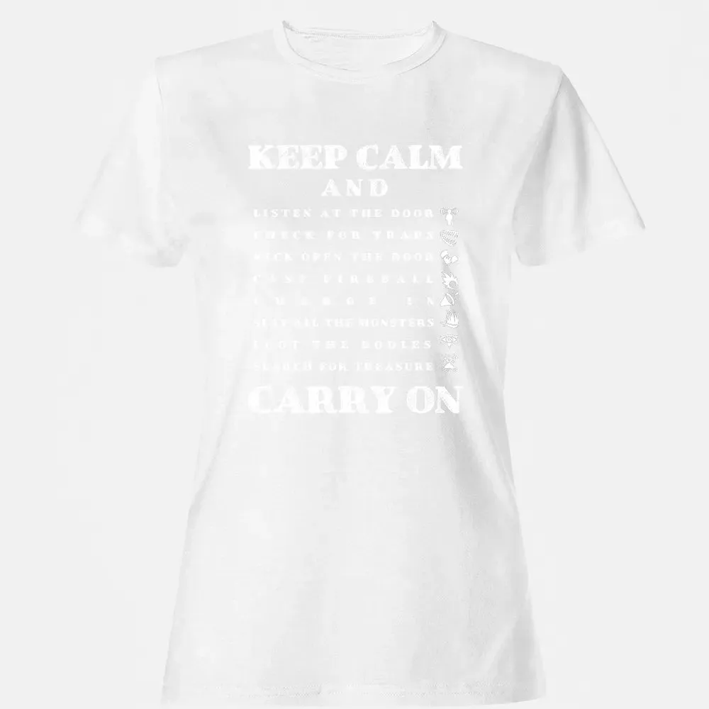 Keep Calm And Carry On Women's T-shirt - 16