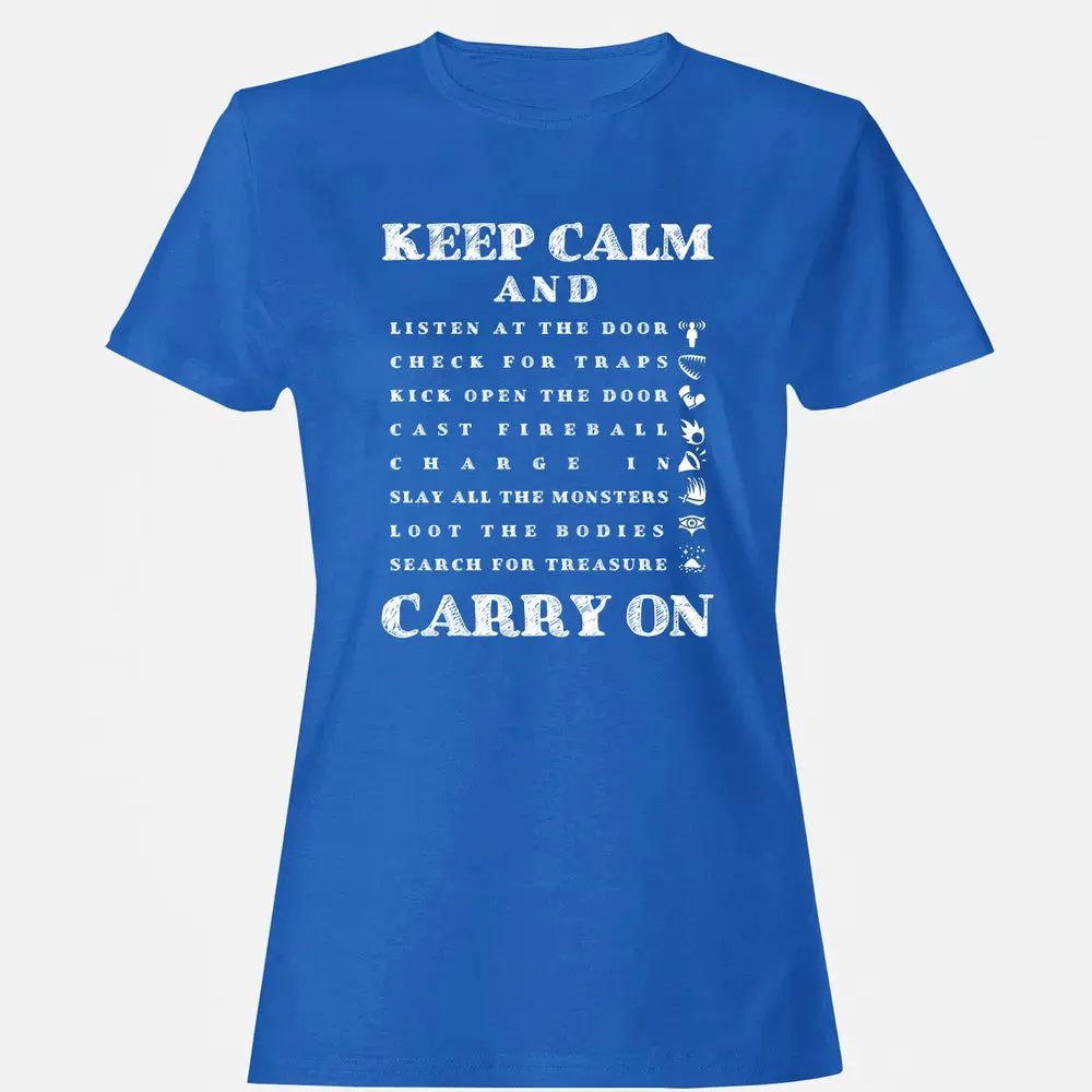 Keep Calm And Carry On Women's T-shirt - 14