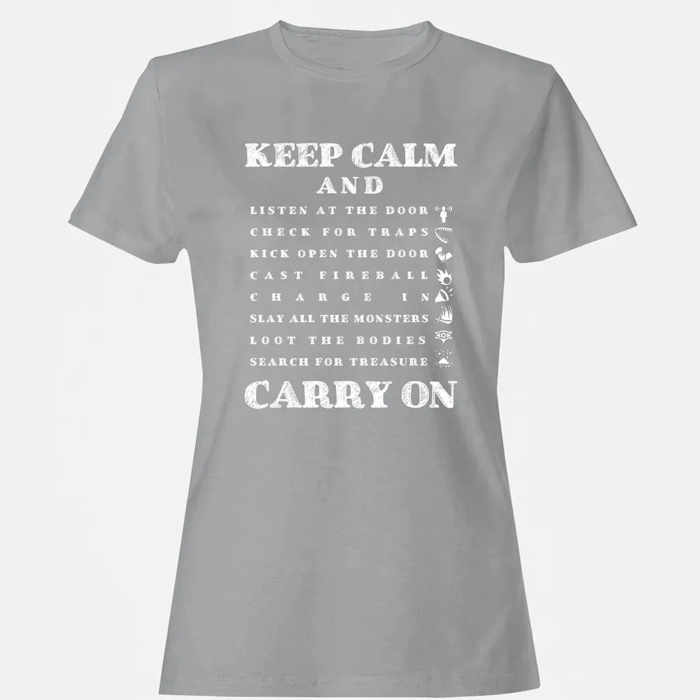Keep Calm And Carry On Women's T-shirt - 15
