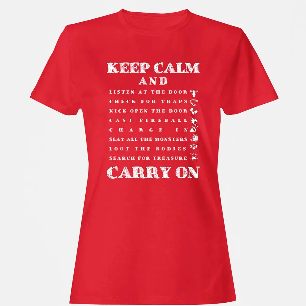 Keep Calm And Carry On Women's T-shirt - 13