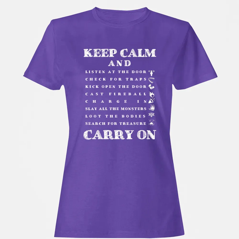 Keep Calm And Carry On Women's T-shirt - 12