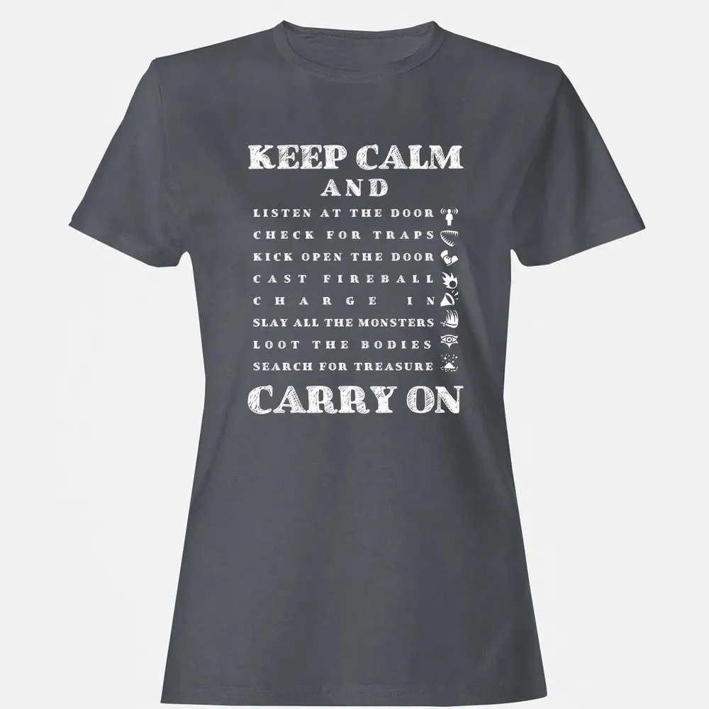 Keep Calm And Carry On Women's T-shirt - 5
