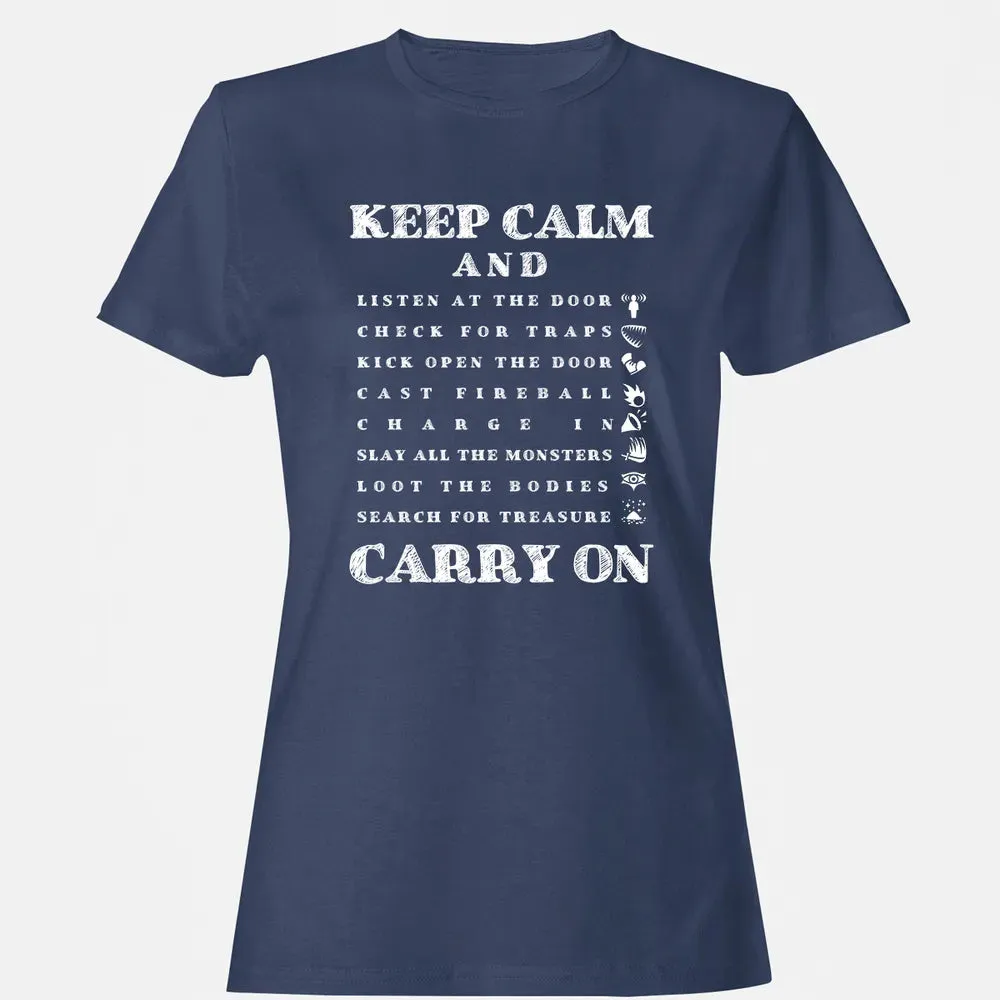 Keep Calm And Carry On Women's T-shirt - 10
