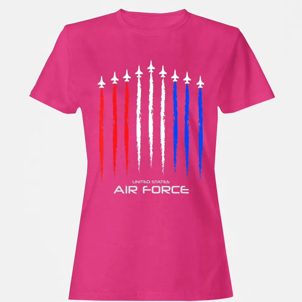 Air Force US Veterans 4th of July    American Flag Women's T-shirt - 6