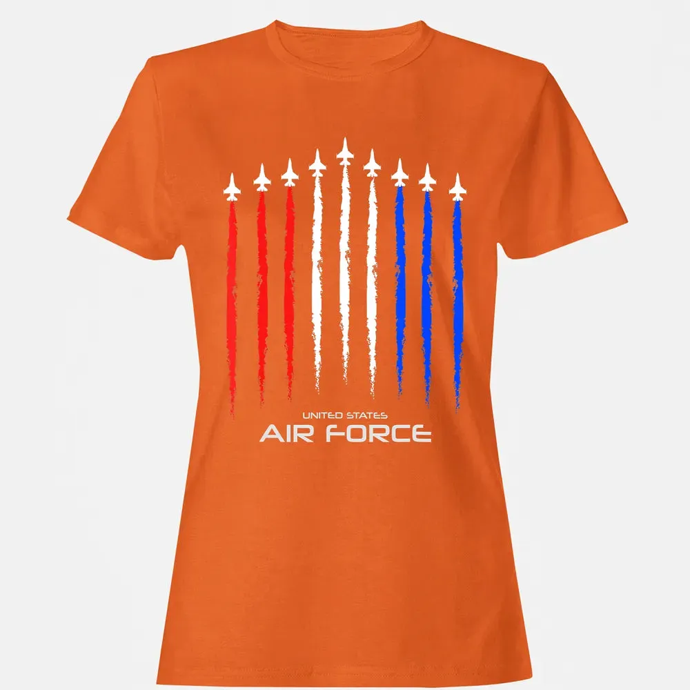 Air Force US Veterans 4th of July    American Flag Women's T-shirt - 11