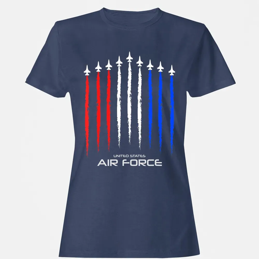 Air Force US Veterans 4th of July    American Flag Women's T-shirt - 10