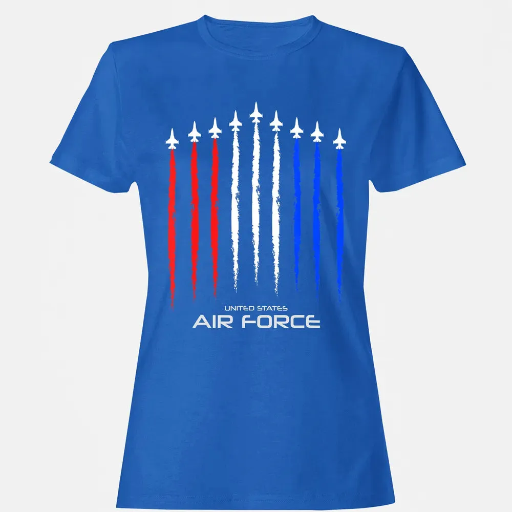 Air Force US Veterans 4th of July    American Flag Women's T-shirt - 14