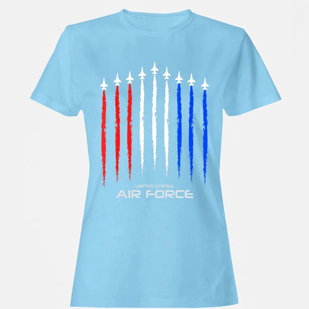 Air Force US Veterans 4th of July    American Flag Women's T-shirt - 8