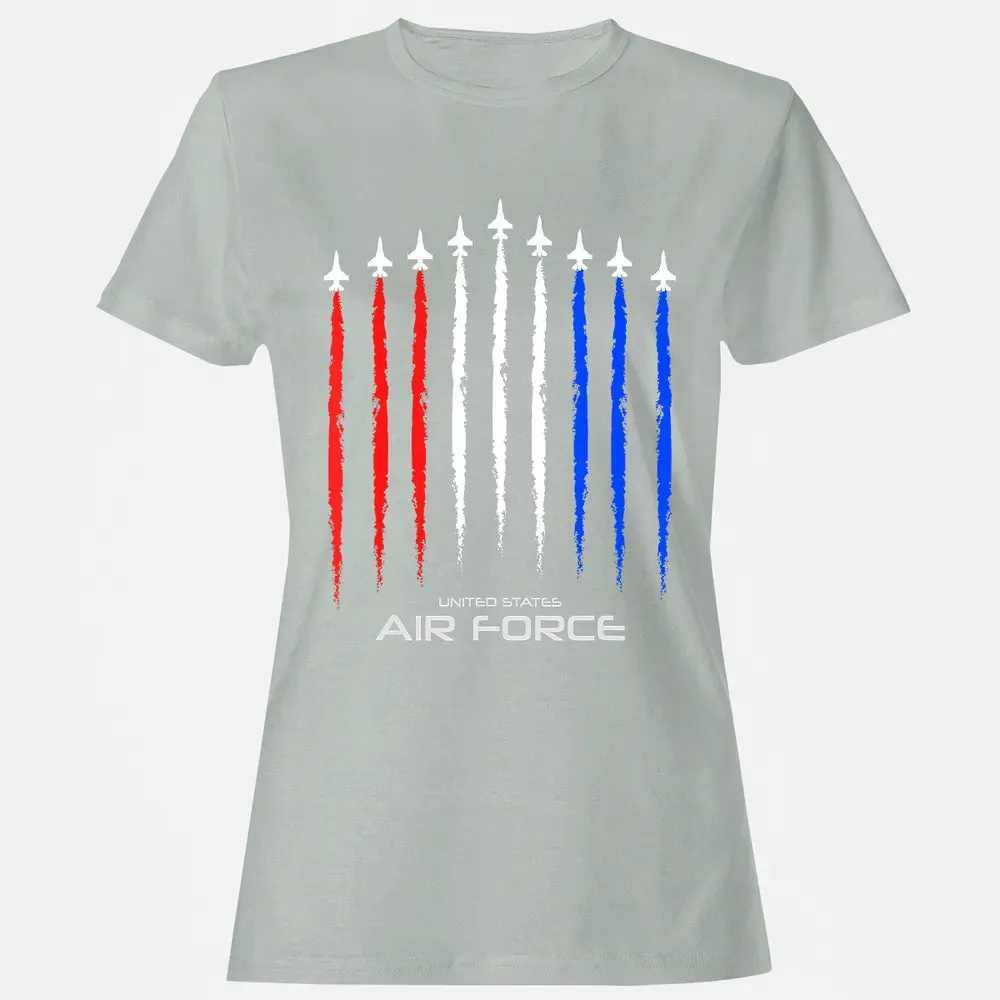 Air Force US Veterans 4th of July    American Flag Women's T-shirt - 2