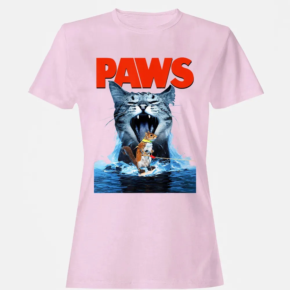 Paws Cat Lover, Horror movie Parody Women's T-shirt - 9