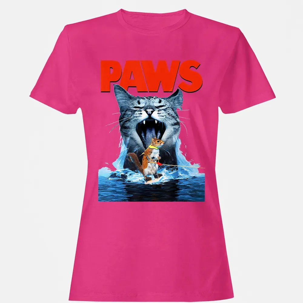 Paws Cat Lover, Horror movie Parody Women's T-shirt - 6