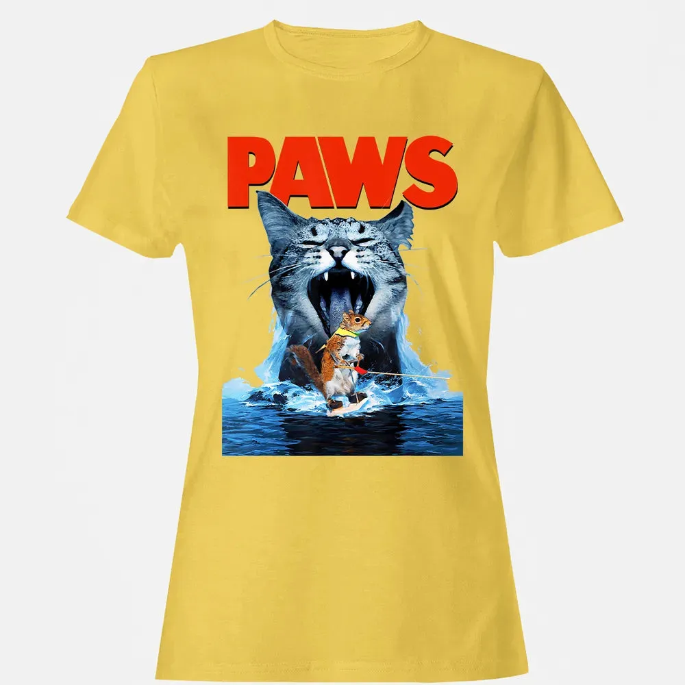 Paws Cat Lover, Horror movie Parody Women's T-shirt - 4