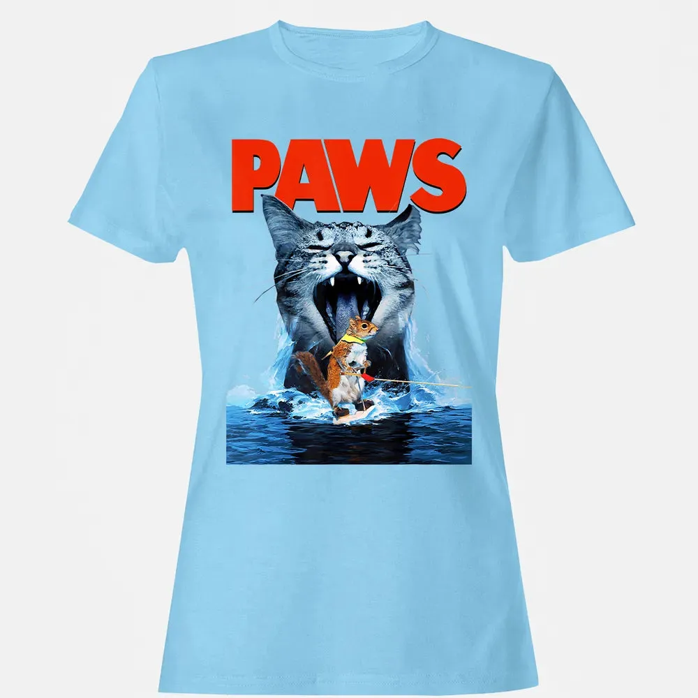 Paws Cat Lover, Horror movie Parody Women's T-shirt - 8
