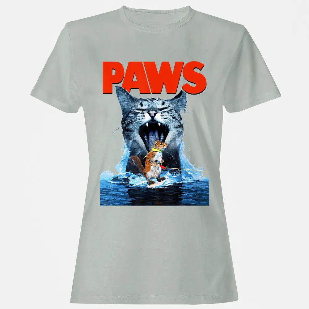 Paws Cat Lover, Horror movie Parody Women's T-shirt - 2