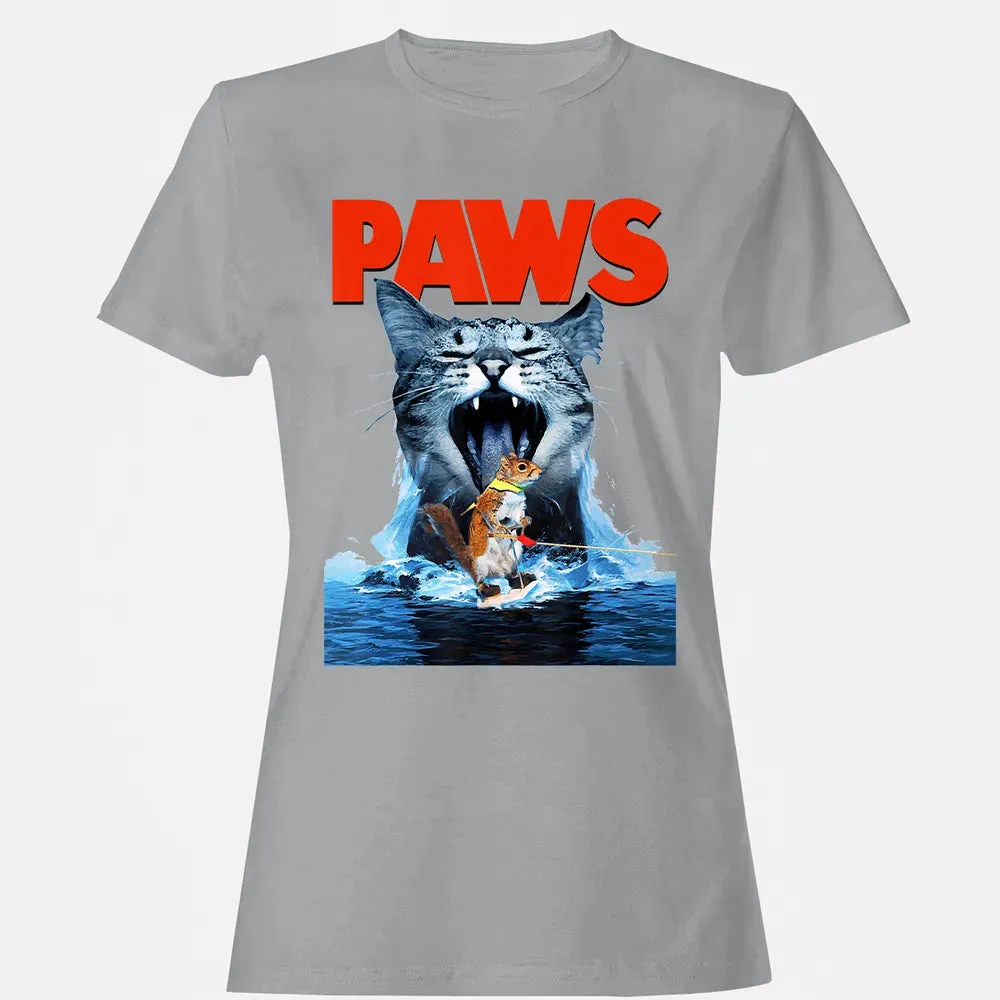 Paws Cat Lover, Horror movie Parody Women's T-shirt - 15