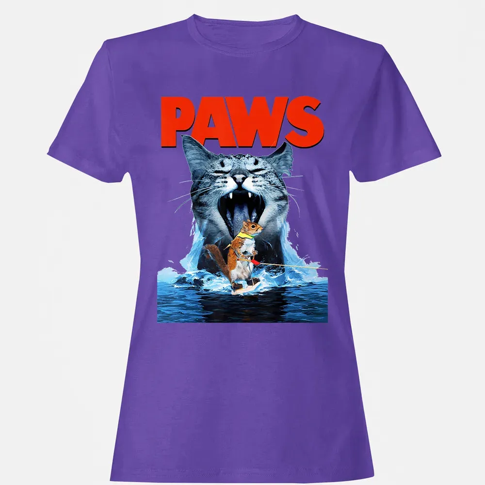 Paws Cat Lover, Horror movie Parody Women's T-shirt - 12