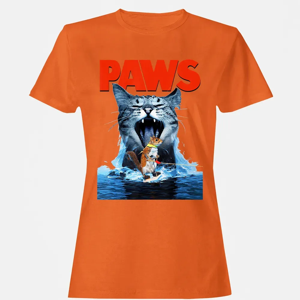 Paws Cat Lover, Horror movie Parody Women's T-shirt - 11