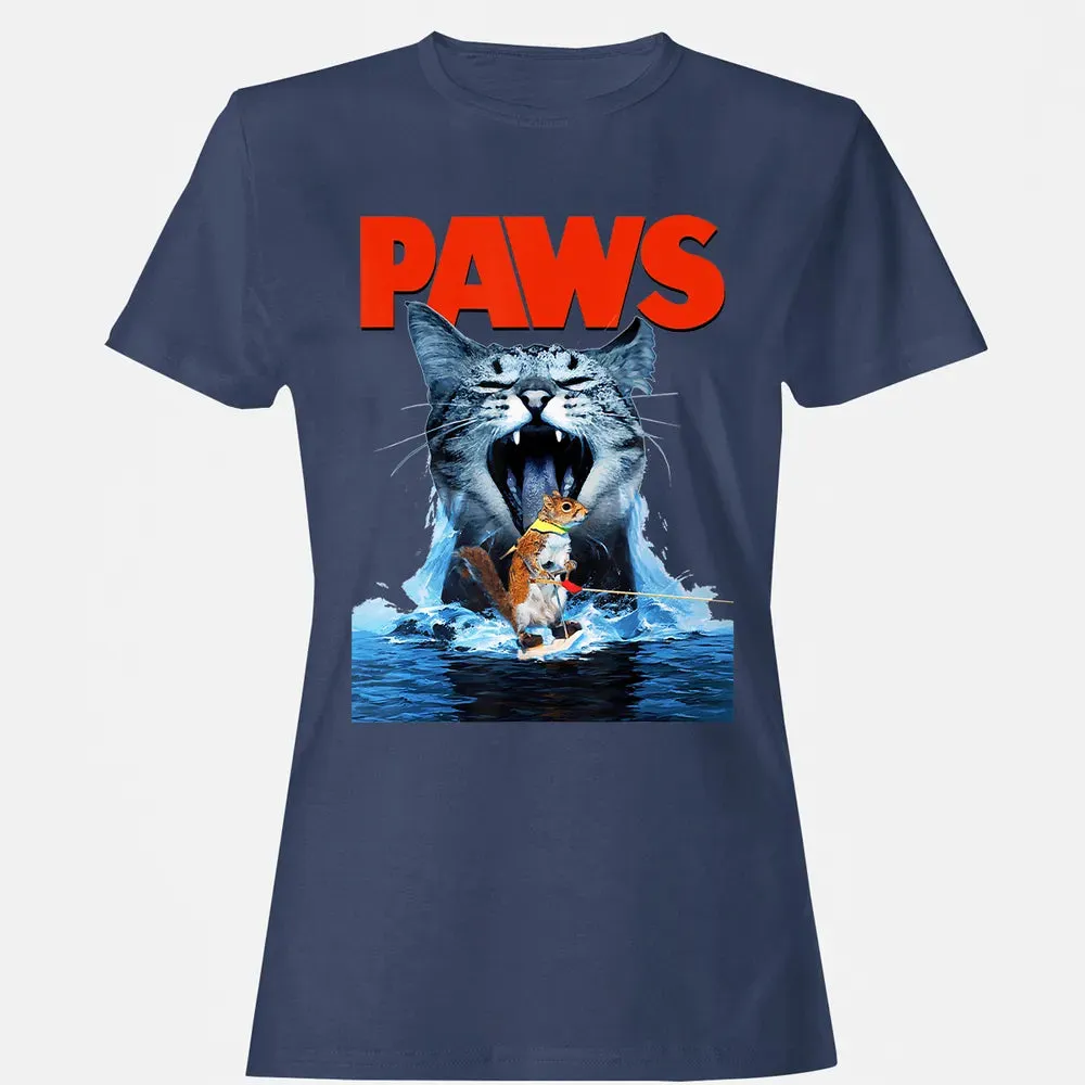 Paws Cat Lover, Horror movie Parody Women's T-shirt - 10