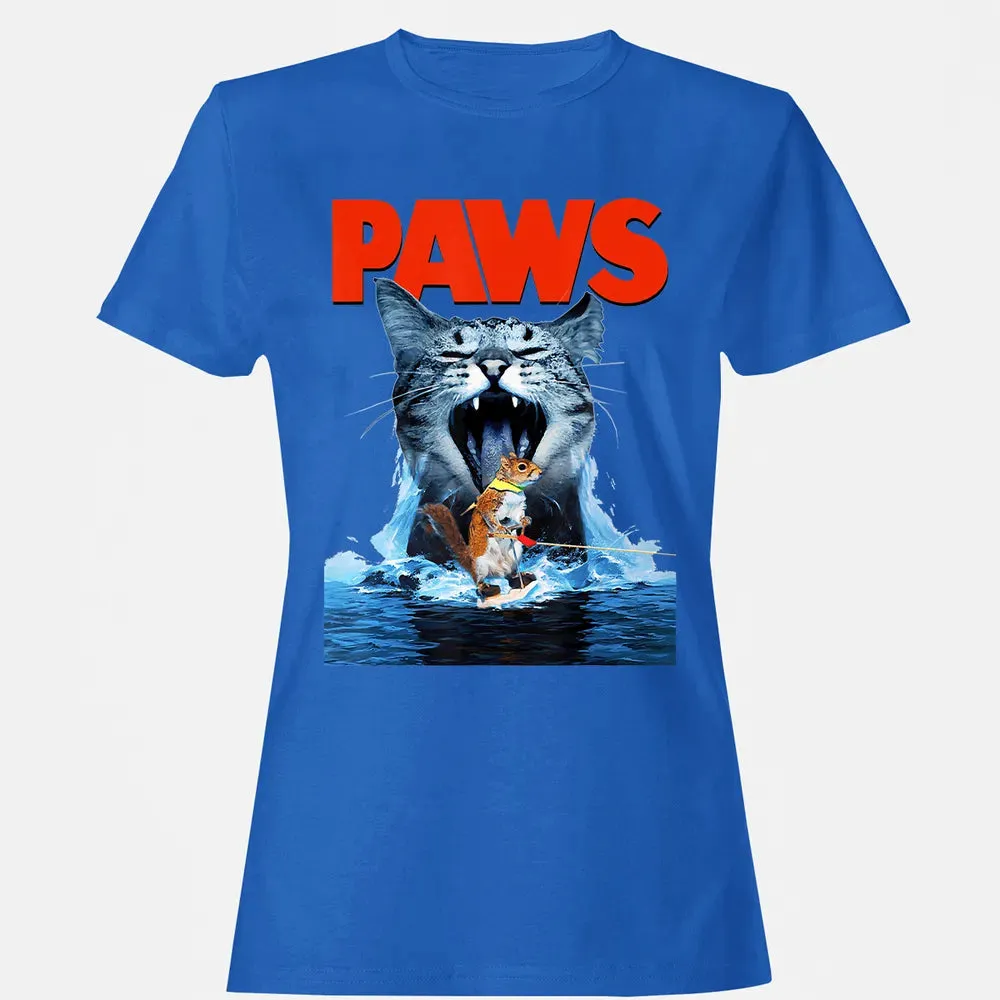 Paws Cat Lover, Horror movie Parody Women's T-shirt - 14