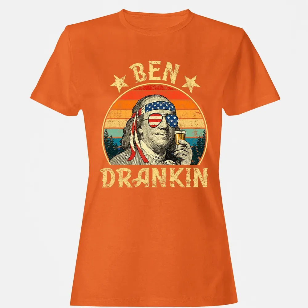 Ben Drankin Funny 4th of July Vintage Retro Women's T-shirt - 11