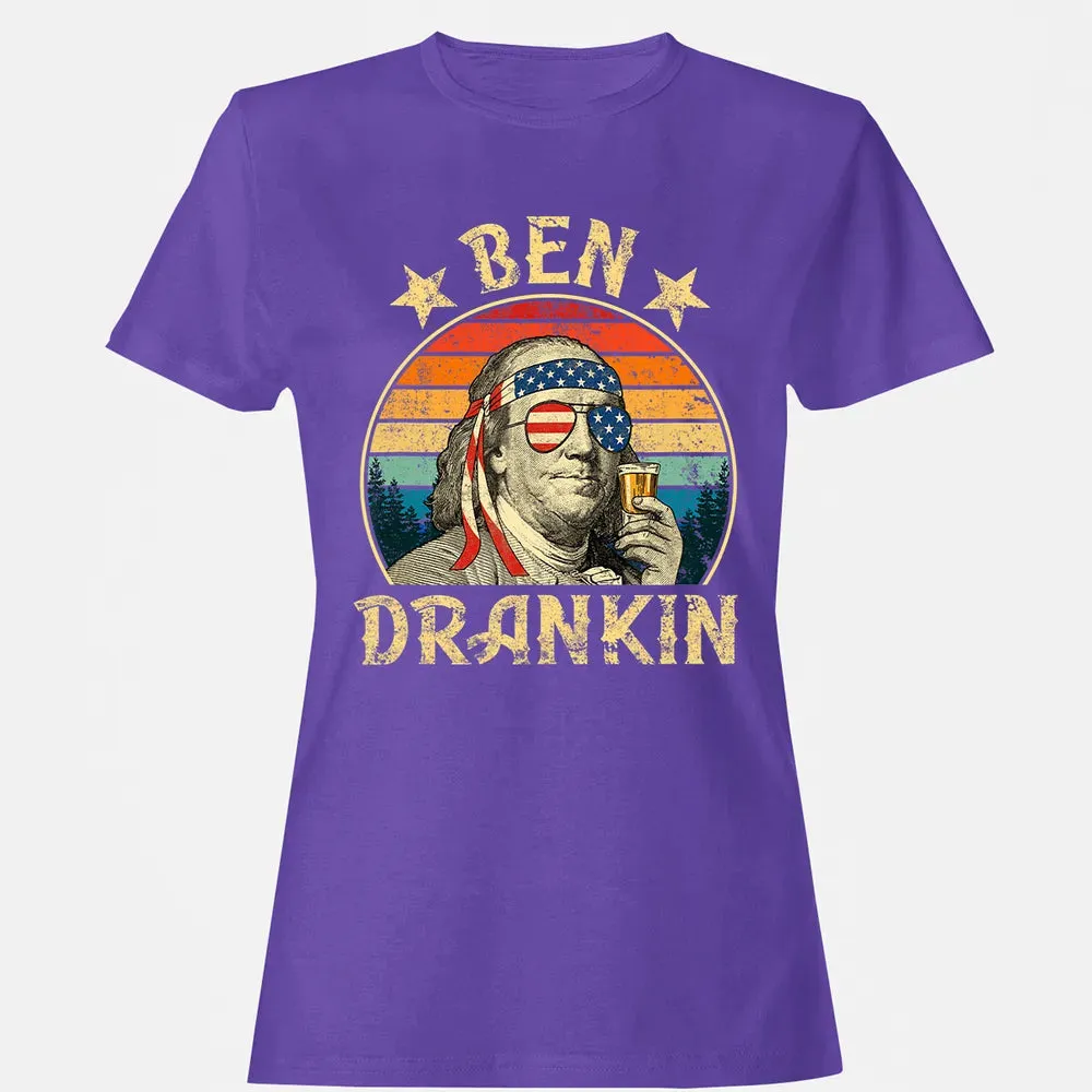 Ben Drankin Funny 4th of July Vintage Retro Women's T-shirt - 12