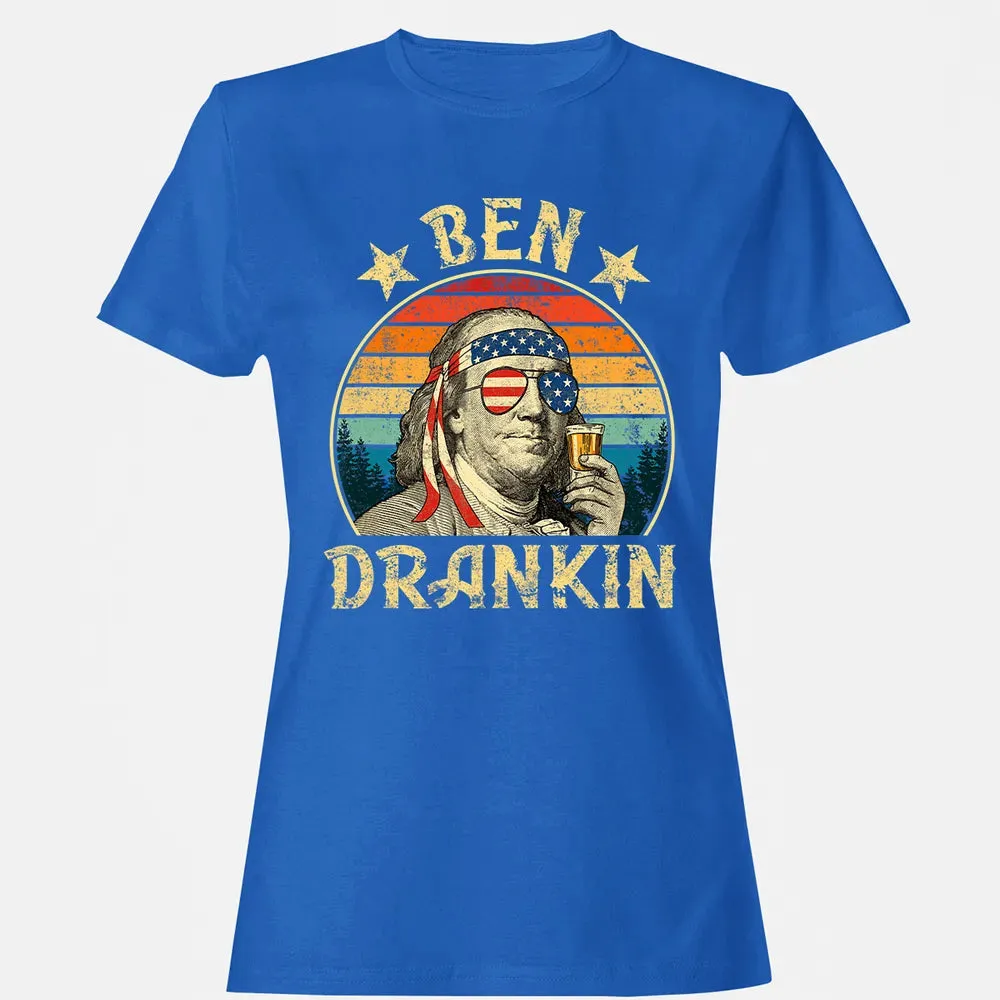 Ben Drankin Funny 4th of July Vintage Retro Women's T-shirt - 14