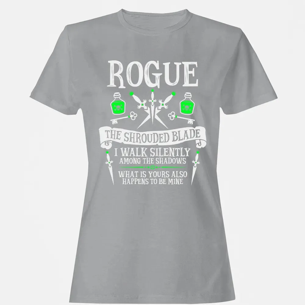 ROGUE, THE SHROUDED BLADE (White Text) Women's T-shirt - 15