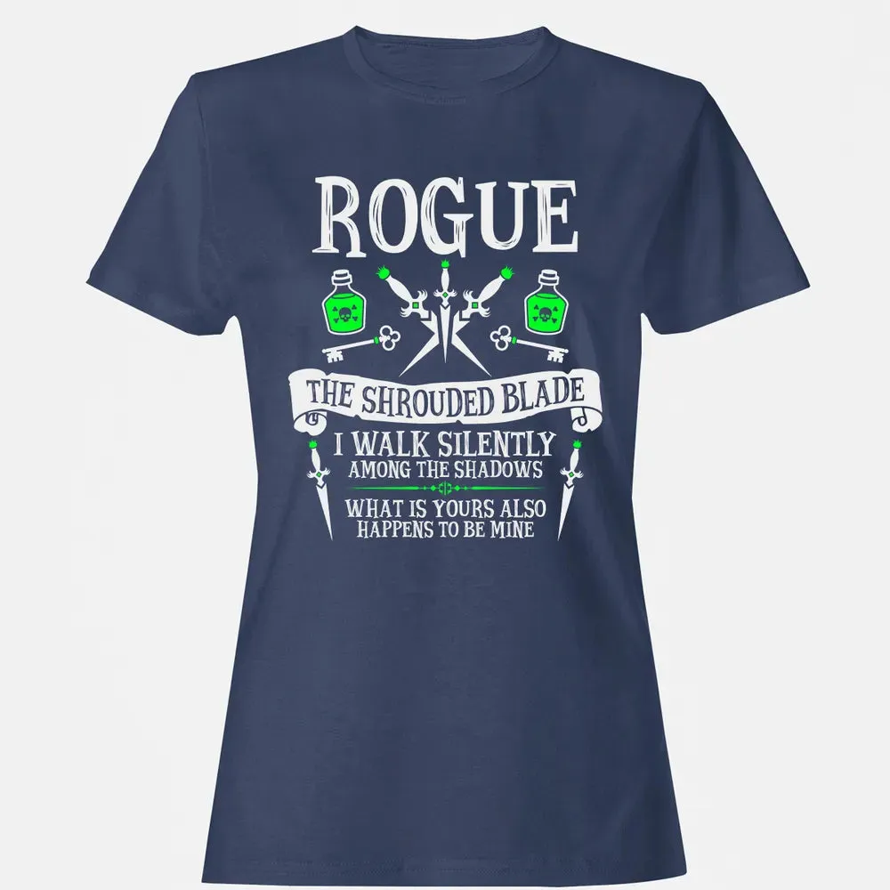 ROGUE, THE SHROUDED BLADE (White Text) Women's T-shirt - 10