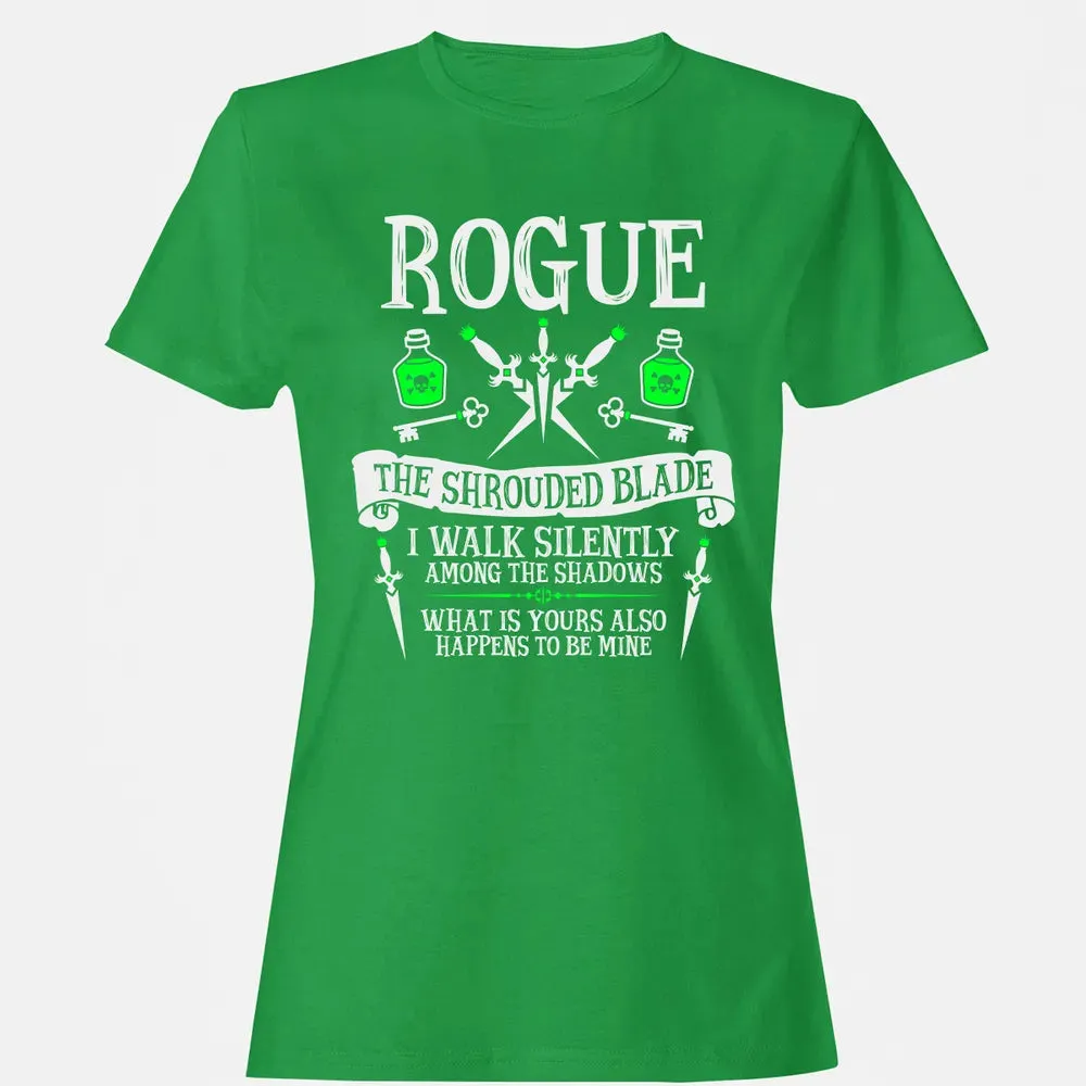 ROGUE, THE SHROUDED BLADE (White Text) Women's T-shirt - 7